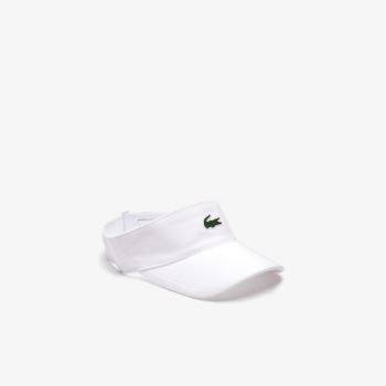 Lacoste SPORT Piqué And Fleece Tennis Visor Pánské - Čepice Bílé | CZ-6OFbei